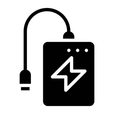 Taşınabilir şarj cihazı, güç bankasının simgesi