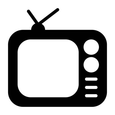 Düzenlenebilir katı tasarım vektör televizyonu