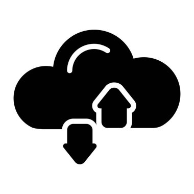 Bulut veri transferinin premium indirme vektörü