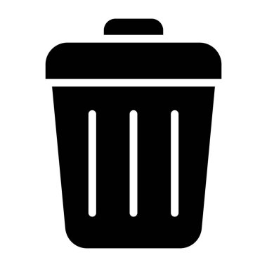 Modern tasarım çöp kutusu simgesi, çöp kovası vektörü