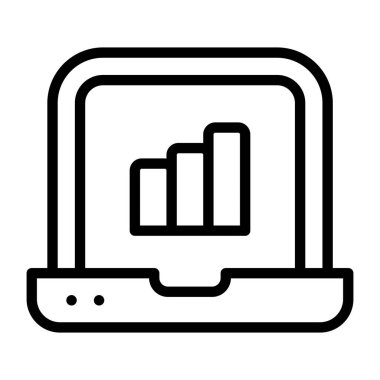 Çevrimiçi veri analizlerinin modern biçim simgesi 