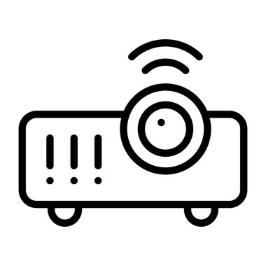Projektör simgesinin trend vektör tasarımı