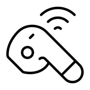 Kablosuz ağ sinyalli kulaklık, akıllı kulaklık konsepti.