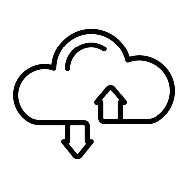 Bulut veri transferinin premium indirme vektörü