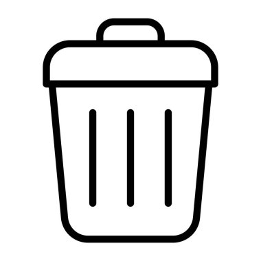 Modern tasarım çöp kutusu simgesi, çöp kovası vektörü 