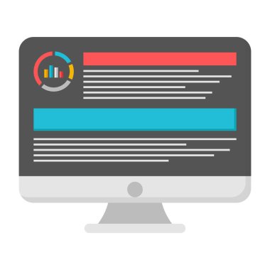      Çevrimiçi bilgi grafiğinin düzenlenebilir düz tasarımı