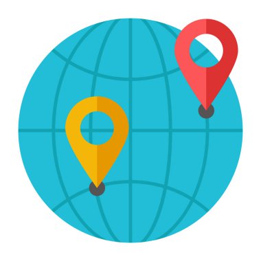 İğneli dünya, küresel konumun düz tasarımı