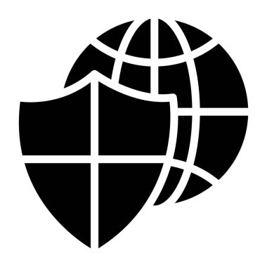 Kalkanlı dünya, küresel güvenliğin simgesi.