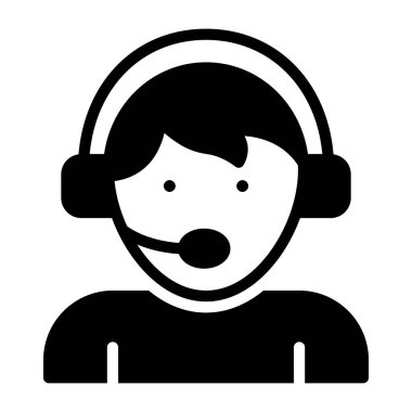 Müşteri desteği, operatör simgesi için mükemmel bir tasarım vektörü