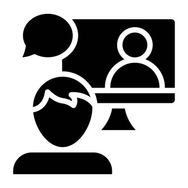 Canlı çağrının düzenlenebilir katı tasarım vektörü