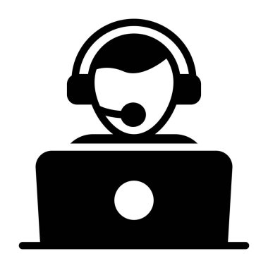 Müşteri desteği için mükemmel bir tasarım vektörü, CSR simgesi