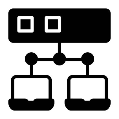 İstemci sunucusunun bir trend vektör tasarımı