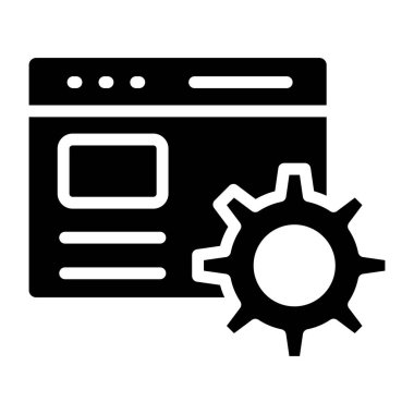 Web sayfası, web ayarı simgesi ile vites