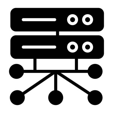 Sunucu ağının yaratıcı tasarım vektörü