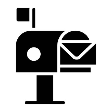 Posta kutusunun düzenlenebilir dizayn vektörü