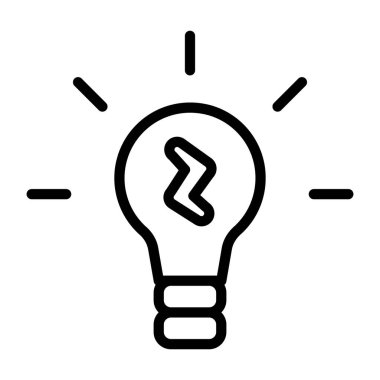 Fikrin bir simge tasarımı, düzenlenebilir vektör