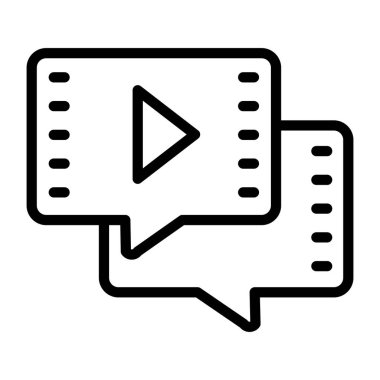 Video işareti, görüntülü sohbet simgesi ile sohbet baloncukları