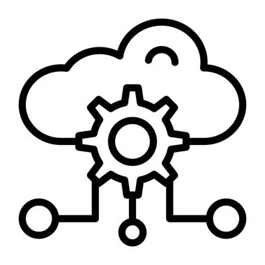 Bulutlu vites, bulut ayarı simgesi tasarımı
