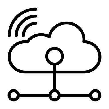 Bulut ağının modern biçim vektörü