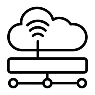 Bulut wifi 'nin son moda vektör tasarımı