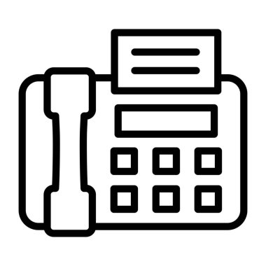 Faks makinesinin modaya uygun bir vektör tasarımı