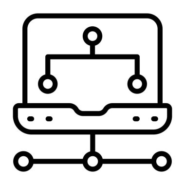 İstemci sunucusunun bir trend vektör tasarımı