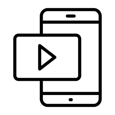 Mobil video yayınının modern biçim vektörü