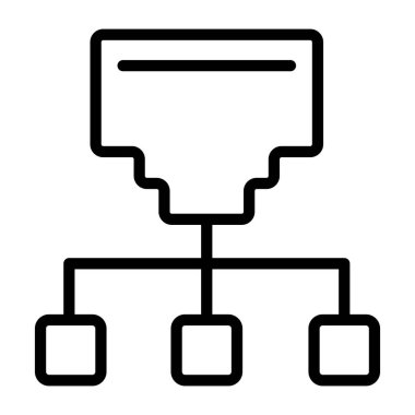 Ethernet ağının modaya uygun vektör tasarımı
