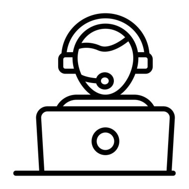 Müşteri desteği için mükemmel bir tasarım vektörü, CSR simgesi