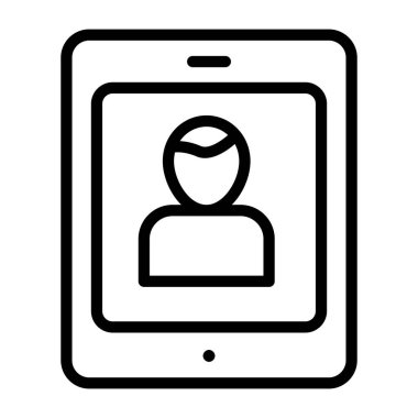 Cep telefonunun içindeki Avatar, akıllı telefon görüntüsü arama simgesi