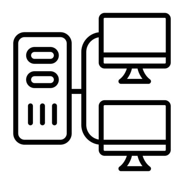 Yerel alan ağının modaya uygun bir vektör tasarımı