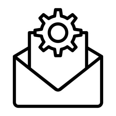 Teçhizatlı zarf, e- posta yapılandırma simgesi
