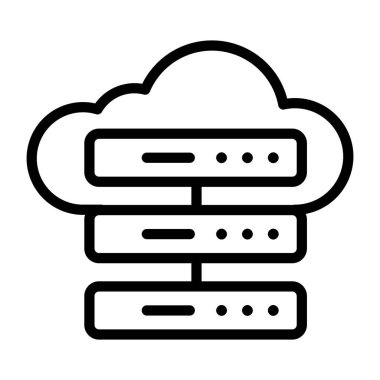 Bulut sunucusunun bir simge tasarımı