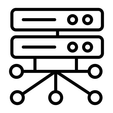 Sunucu ağının yaratıcı tasarım vektörü