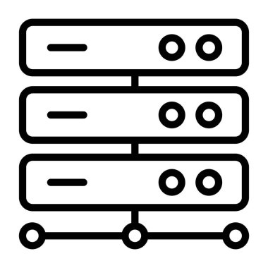 Ağ sunucusunun mükemmel tasarım vektörü