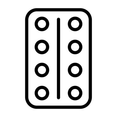 İlaç kabarcıklarının ikon tasarımı, düzenlenebilir vektör