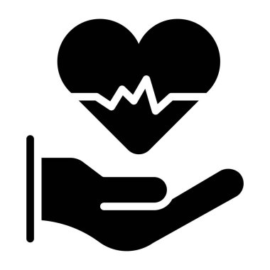 Kalp tedavisinin simge tasarımı