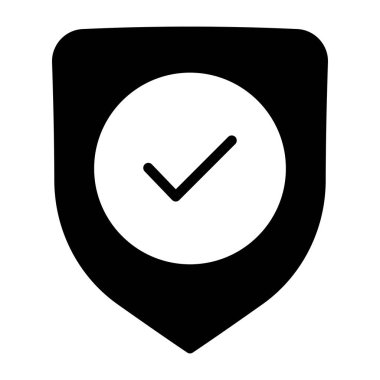 Kalkanın içinde tik işareti, doğrulanmış kalkan simgesi