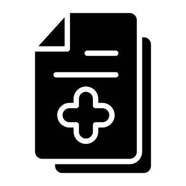 Tıbbi raporun değiştirilebilir katı vektörü