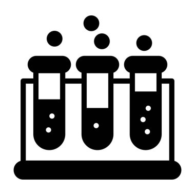 Test tüplerinin düzenlenebilir dizayn vektörü ayakta