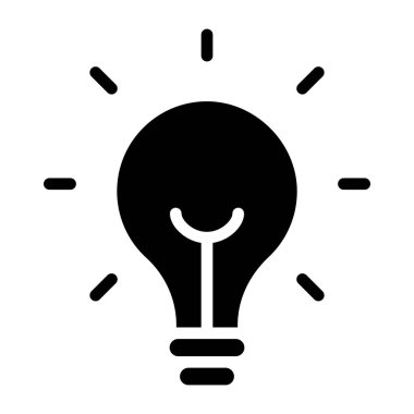 Modern tarz yenilik simgesi, parlak ampul