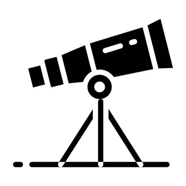 Bir optik enstrüman simgesi, teleskopun katı tasarımı