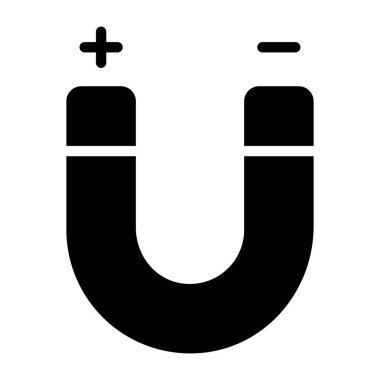 Mıknatısın düzenlenebilir katı vektör tasarımı