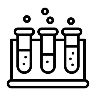 Test tüplerinin düzenlenebilir tasarım vektörü ayakta