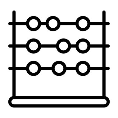 Boncuk sayma çerçevesi, abaküs simgesi.