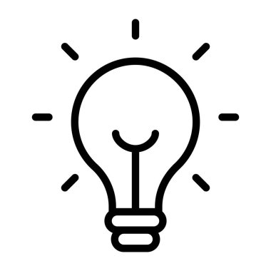 Modern tarz yenilik simgesi, parlak ampul