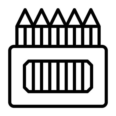 Renkli kalemler, pastel boya ikonu.