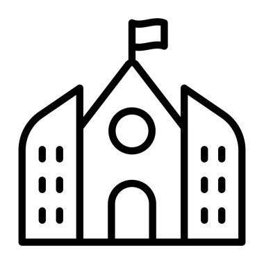 Bayraklı bayrak, okul binasının simgesi