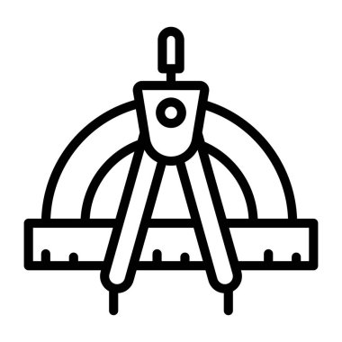 d ölçekli pusula, geometri araçları simgesi