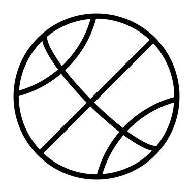 Spor malzemeleri ikonu, basketbolun ana tasarımı